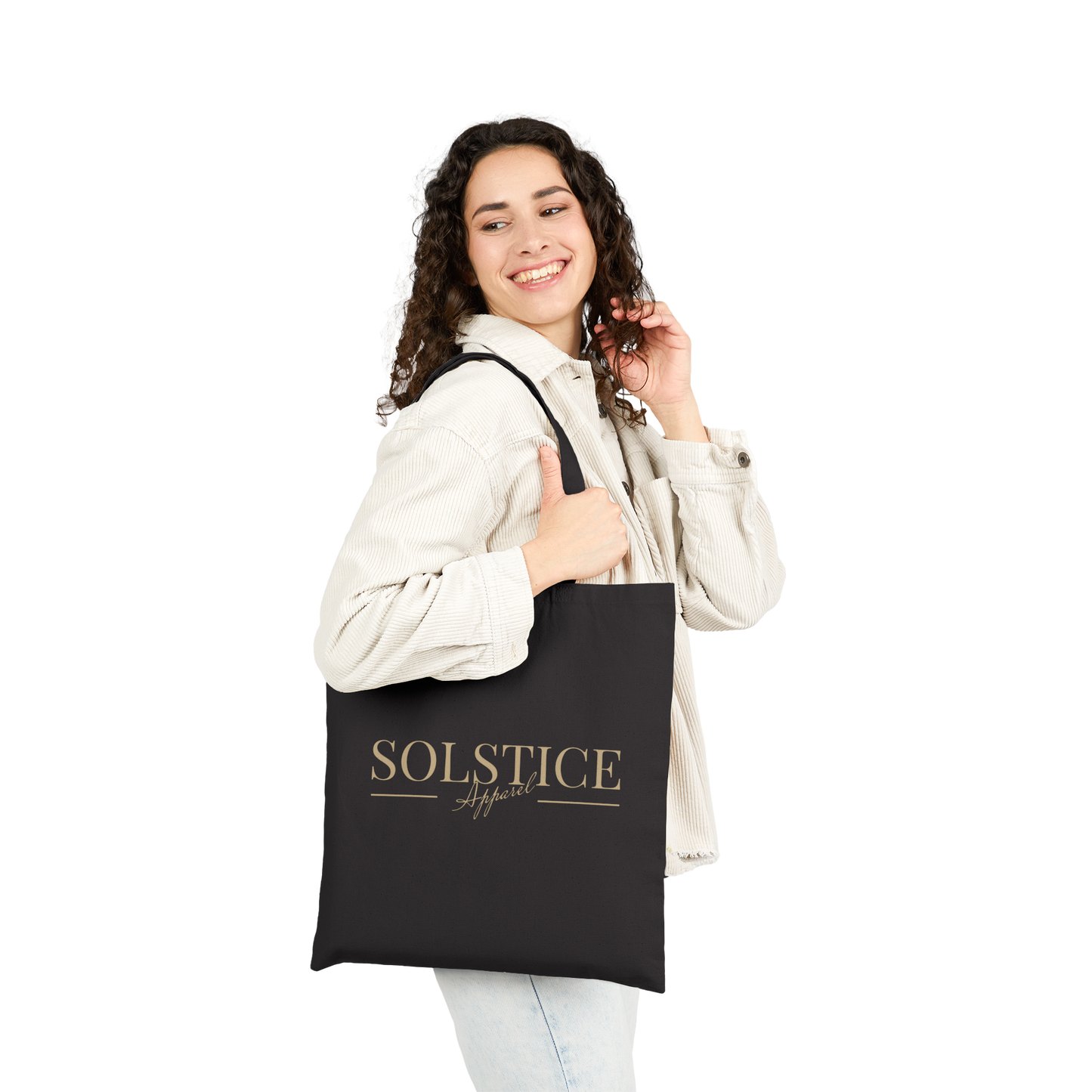 Canvas Tote Bag - Gold Logo & Icon
